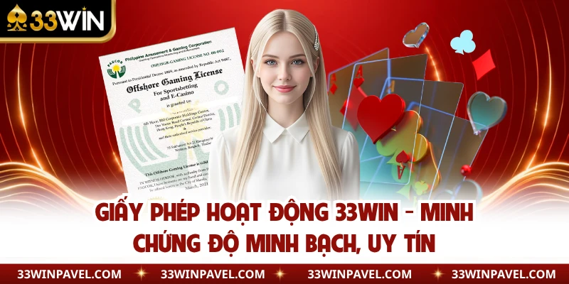 Giấy Phép Hoạt Động 33WIN - Minh Chứng Độ Minh Bạch, Uy Tín